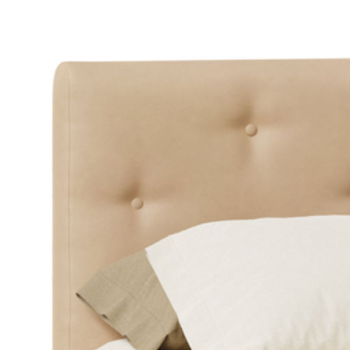 Leather Headboard: Tufted Cream