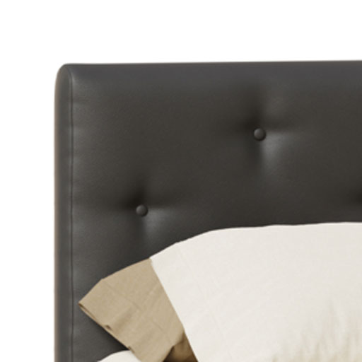 Leather Headboard: Tufted Raven