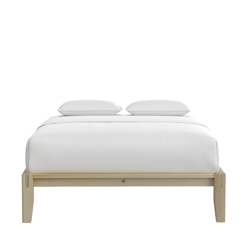 Platform Bed FV - No Headboard - Natural Finish