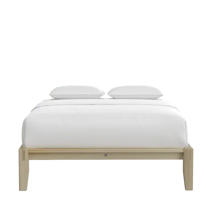 Platform Bed FV - No Headboard - Natural Finish